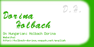 dorina holbach business card